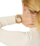Buy Shop Tory Burch Classic Chronograph White Dial Gold Steel Strap Watch for Women - TBW1032 USA Online