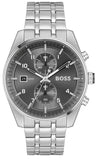 Buy Shop Hugo Boss Skytraveller Chronograph Grey Dial Silver Steel Strap Watch for Men - 1514151 USA Online