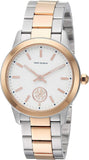 Buy Shop Tory Burch Collins White Dial Two Tone Steel Strap Watch for Women - TBW1305 USA Online