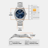 Buy Shop Emporio Armani Frederico Analog Blue Dial Silver Steel Strap Watch for Men - AR11620 USA Online