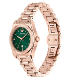 Buy Shop Emporio Armani Federica Analog Green Dial Rose Gold Steel Strap Watch for Women - AR11639 USA Online