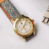 Buy Shop Tory Burch Classic Chronograph White Dial Grey Nylon Strap Watch for Women - TBW1035 USA Online