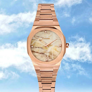 Buy Shop D1 Milano Ultra Thin Marble Dial Rose Gold Steel Strap Watch for Women - D1-UTBL14 USA Online