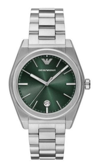 Buy Shop Emporio Armani Frederico Analog Green Dial Silver Steel Strap Watch for Men - AR11621 USA Online