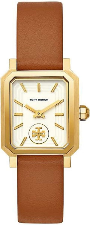 Buy Shop Tory Burch Robinson White Dial Brown Leather Strap Watch for Women - TBW1503 USA Online