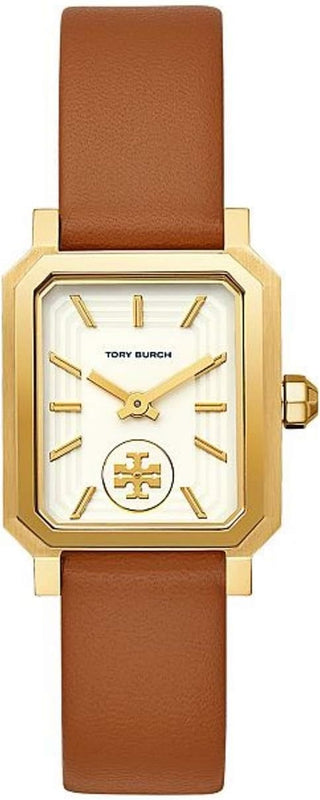 Buy Shop Tory Burch Robinson White Dial Brown Leather Strap Watch for Women - TBW1503 USA Online