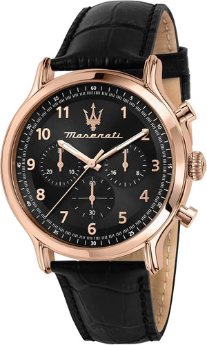 Buy Shop Maserati Epoca Limited Edition Chronograph Black Dial Black Leather Strap Watch for Men - R8871618015 USA Online