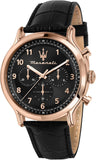 Buy Shop Maserati Epoca Limited Edition Chronograph Black Dial Black Leather Strap Watch for Men - R8871618015 USA Online