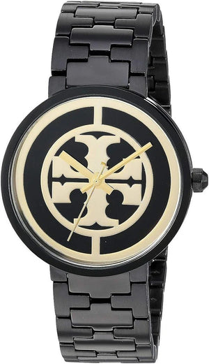 Buy Shop Tory Burch Reva Black Dial Black Steel Strap Watch for Women - TBW4039 USA Online