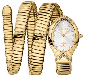 Buy Shop Just Cavalli Classico Lungo White Dial Gold Steel Strap Watch for Women - JC1L248M0025 USA Online