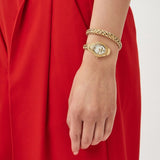 Buy Shop Just Cavalli Twined Mother of Pearl Dial Gold Steel Strap Watch for Women - JC1L305M0025 USA Online