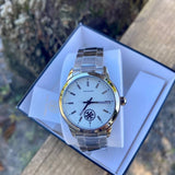 Buy Shop Tory Burch Collins White Dial Silver Steel Strap Watch for Women - TBW1301 USA Online