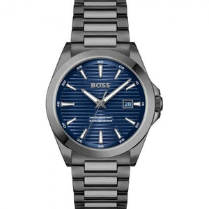Buy Shop Hugo Boss Strike Blue Dial Gunmetal Grey Steel Strap Watch for Men - 1514175 USA Online