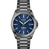 Buy Shop Hugo Boss Strike Blue Dial Gunmetal Grey Steel Strap Watch for Men - 1514175 USA Online
