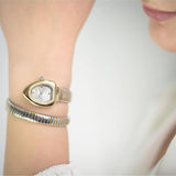 Buy Shop Just Cavalli Lady Snake Silver Dial Two Tone Steel Strap Watch for Women - JC1L249M0055 USA Online