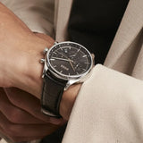 Buy Shop Hugo Boss Gregor Chronograph Black Dial Black Leather Strap Watch for Men - 1514049 USA Online