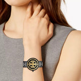Buy Shop Tory Burch Reva Black Dial Black Steel Strap Watch for Women - TBW4039 USA Online