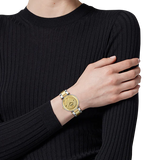 Buy Shop Versace Reve Analog Gold Dial Two Tone Steel Strap Watch for Women - VE8B00324 USA Online