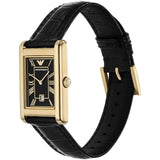 Buy Shop Emporio Armani Gino Black Dial Black Leather Strap Watch for Men - AR11666 USA Online