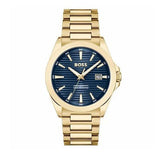 Buy Shop Hugo Boss Strike Blue Dial Gold Steel Strap Watch for Men - 1514172 USA Online