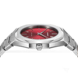 Buy Shop D1 Milano Ultra Thin Red Dial Silver Steel Strap Watch for Men - D1-UTBJ05 USA Online