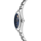 Buy Shop Versace V-Code Analog Blue Dial Silver Steel Strap Watch for Women - VE8I00324 USA Online