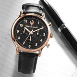Buy Shop Maserati Epoca Limited Edition Chronograph Black Dial Black Leather Strap Watch for Men - R8871618015 USA Online