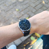 Buy Shop Hugo Boss Avery Chronograph Black Dial Black Leather Strap Watch for Men - 1514211 USA Online