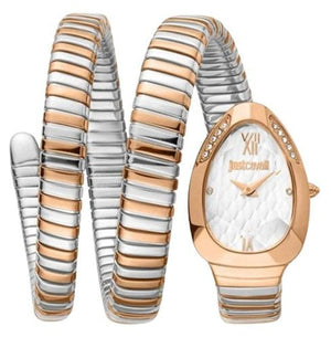 Buy Shop Just Cavalli Glam Evo 9 White Dial Two Tone Steel Strap Watch for Women - JC1L224M0085 USA Online