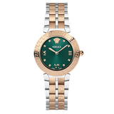 Buy Shop Versace Daphnis Analog Green Dial Two Tone Steel Strap Watch for Women - VEOCA0224 USA Online