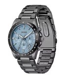 Buy Shop Hugo Boss Strike Chronograph Blue Dial Black Steel Strap Watch for Men - 1514242 USA Online