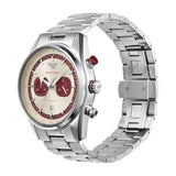 Buy Shop Emporio Armani Racer Chronograph White Dial Silver Steel Strap Watch for Men - AR11645 USA Online