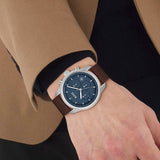 Buy Shop Hugo Boss Trace Chronograph Blue Dial Brown Leather Strap Watch for Men - 1514002 USA Online