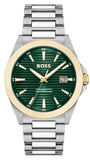 Buy Shop Hugo Boss Strike Green Dial Silver Steel Strap Watch for Men - 1514173 USA Online