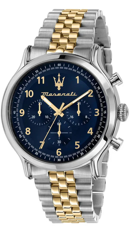 Buy Shop Maserati Epoca Chronograph Blue Dial Two Tone Steel Strap Watch for Men - R8873618030 USA Online
