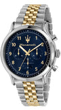 Buy Shop Maserati Epoca Chronograph Blue Dial Two Tone Steel Strap Watch for Men - R8873618030 USA Online