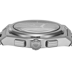 Buy Shop Emporio Armani Federico Chronograph Green Dial Silver Steel Strap Watch for Men - AR11640 USA Online