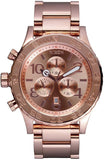 Nixon 42-20 Chrono Rose Gold Dial Rose Gold Steel Strap Watch for Men - A037-897