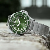 Buy Shop Emporio Armani Sea Explorer Green Dial Silver Steel Strap Watch for Men - AR60088 USA Online