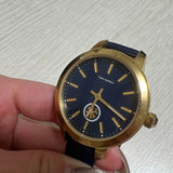 Buy Shop Tory Burch Collins Quartz Blue Dial Blue Leather Strap Watch for Women - TBW1203 USA Online