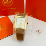 Buy Shop Tory Burch Robinson White Dial Brown Leather Strap Watch for Women - TBW1503 USA Online