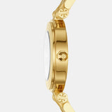 Buy Shop Tory Burch Classic T Black Dial Gold Steel Strap Watch for Women - TBW9010 USA Online
