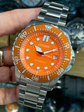 Buy Shop Citizen Mechanical Automatic Orange Dial Silver Steel Strap Watch for Men - NJ0128-80X USA Online