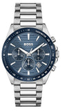 Buy Shop Hugo Boss Strike Chronograph Blue Dial Silver Steel Strap Watch for Men - 1514240 USA Online