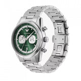 Buy Shop Emporio Armani Racer Chronograph Green Dial Silver Steel Strap Watch for Men - AR11637 USA Online