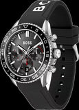 Buy Shop Hugo Boss Runner Chronograph Black Dial Black Silicone Strap Watch for Men - 1514141 USA Online
