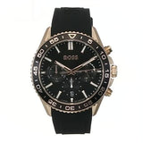 Buy Shop Hugo Boss Runner Chronograph Black Dial Black Silicone Strap Watch for Men - 1514168 USA Online