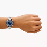 Buy Shop Emporio Armani Gianni T-Bar Blue Dial Silver Steel Strap Watch for Women - AR11627 USA Online