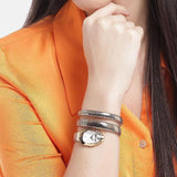 Buy Shop Just Cavalli Glam Evo 9 White Dial Two Tone Steel Strap Watch for Women - JC1L224M0065 USA Online