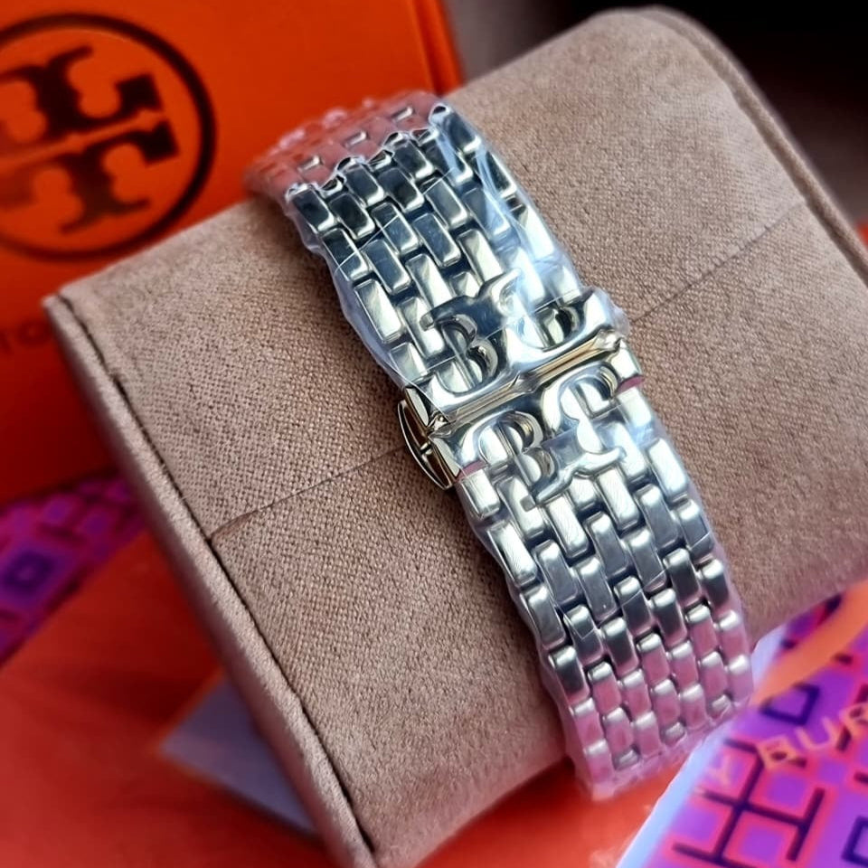 Buy Shop Tory Burch Eleanor Mother of Pearl Pink Dial Gold Steel Strap Watch for Women - TBW1077 USA Online